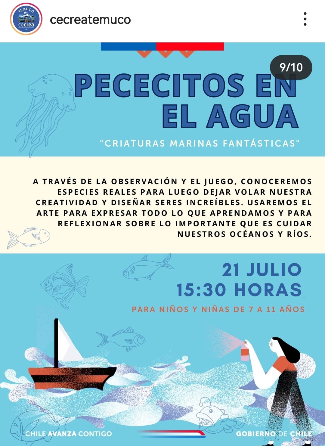 Pecesitos en el agua